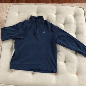 Vineyard Vines Blue Mens Large Three Quarter Zip Sweater